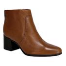Bota Bottero Cano Baixo Salto Bloco em Couro 346901 Caramelo