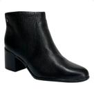 Bota Bottero Cano Baixo Salto Bloco em Couro 346901 Preto