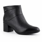 Bota bottero cano curto couro legitimo confort salto bloco