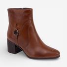 Bota Bottero Cano Curto Em Couro Caramelo