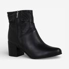 Bota Bottero Cano Curto Em Couro Preto