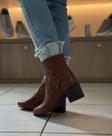 Bota Bottero Feminina Couro Cano Baixo Conhaque