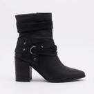 Bota Bottero Western Cano Curto Em Couro Preto Bota Bottero Western Cano Curto Em Couro Preto