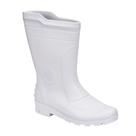 Bota branca cano medio