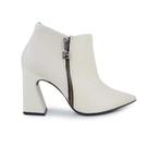 Bota branca com zipper