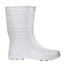 Bota Branca Em Pvc Forrado Cano Médio Borracha Galocha