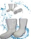 Bota Branca PVC Cano Médio com Membrana Fina Innpro Bota Branca PVC Cano Médio com Membrana Fina Innpro