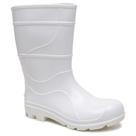 Bota Branca Pvc para Açougue Impermeável Antiderrapante