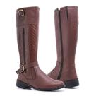 Bota Cano Alto Longo Feminina Com Fechamento Lateral em Ziper Modelo Over The Knee