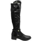 Bota Cano Alto Mississipi Galbani Tiras Aplique Dourado Feminina