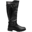 Bota Cano Alto Mooncity Tiras com Aplique Feminina