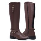 Bota Cano Alto Zíper Feminino Gmm Shoes 11080 Leve e Conforto