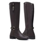 Bota Cano Alto Zíper Feminino Gmm Shoes 11080 Leve e Conforto