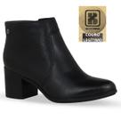 Bota Cano Baixo Couro Burnish Preto Bottero 346901 Feminino