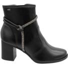 Bota Cano Baixo Dakota Cravejada Strass Salto Médio Grosso Feminina