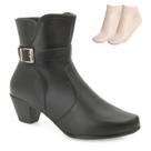 Bota Cano Baixo Flat Pink Moon e Meia MC25-73037