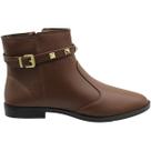 Bota Cano Baixo Moleca Estonia Adorno dourado Feminino