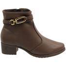 Bota Cano Baixo Moleca Napa Trança Fivela Strass Feminina