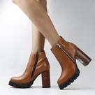 Bota Cano Baixo Salto Bloco Couro Bota Cano Baixo Salto Bloco Couro