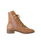 Bota Cano Curto Amarração Cintia Marrom Specchio Brand