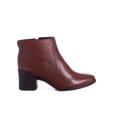 Bota Cano Curto Bottero Salto Médio Couro Marrom