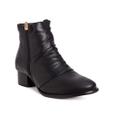 Bota Cano Curto Chamonix Salto Médio Couro Preto Bota Cano Curto Chamonix Salto Médio Couro Preto