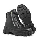 Bota cano curto com zíper na lateral fácil ajuste