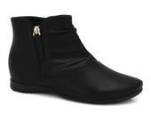 Bota Cano Curto Comfortflex Rasteira Zíper 2491302