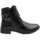 Bota Cano Curto Elisa Melo Adorno Tira Fivela Feminina