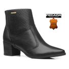 Bota Cano Curto Em Couro Pegada 280502 Feminino