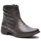 Bota cano curto feminina couro legitimo cor Café 312