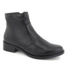 Bota Cano Curto Feminina Lisa Couro Zíper BF002 Art Nobre