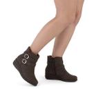 Bota Cano Curto Feminina Peluciada Anabela Modare 7085.206