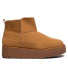 Bota Cano Curto Feminina Vizzano Camurção Caramelo
