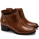 Bota Cano Curto Krn Shoes Com Bico Redondo Detalhes Minimalista