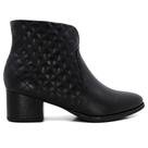 Bota cano curto matelassê usaflex couro