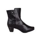 Bota Cano Curto Mooncity Salto Feminino - Preto