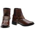 Bota Cano Curto Pires Shoes com Zíper Sola Borracha Detalhes em Fivela e Metal Bota Cano Curto Pires Shoes com Zíper Sola Borracha Detalhes em Fivela e Metal