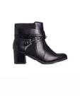 Bota Cano Curto Pixolé Salto Médio Preto Bota Cano Curto Pixolé Salto Médio Preto