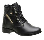 Bota Cano Curto Salto Baixo Feminina Coturno Top