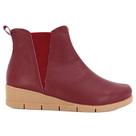 Bota cano curto salto baixo feminino usaflex couro Bota cano curto salto baixo feminino usaflex couro