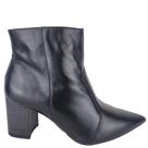 Bota cano curto salto fachete di vitrini couro