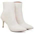 Bota Cano Curto Salto Médio Napa Off White Ella's