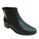 Bota cano curto Vizzano Preta com detalhe dourado Ref.: 3077.106