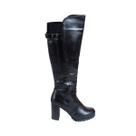 Bota Cano Longo Mooncity Salto Bloco Feminino