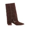 Bota Cano Longo Pixolé Salto Bloco Marrom Bota Cano Longo Pixolé Salto Bloco Marrom