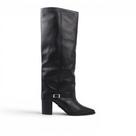 Bota Cano Longo Polaina Couro