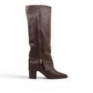 Bota Cano Longo Polaina Couro