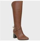 Bota Cano Longo Ramarim Pinhão Salto Bloco