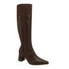 Bota Cano Longo Salto Alto Piccadilly 764031-1 Feminina - Cacau